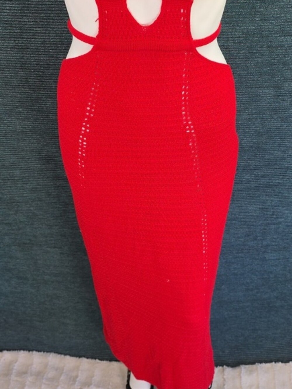 Crocheted Halter Maxi-Dress - Picture 9 of 14